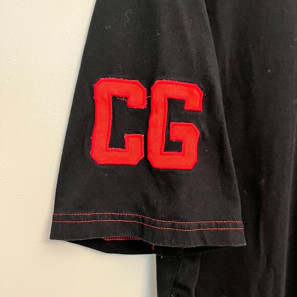 COOGI Australia Black V-Neck Embroidered T-Shirt, Size 3X - Picture 5 of 11